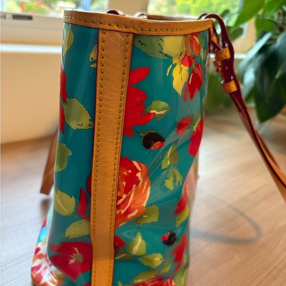 Dooney & Bourke Floral Tote Bag - Blue and Red - Picture 3 of 5